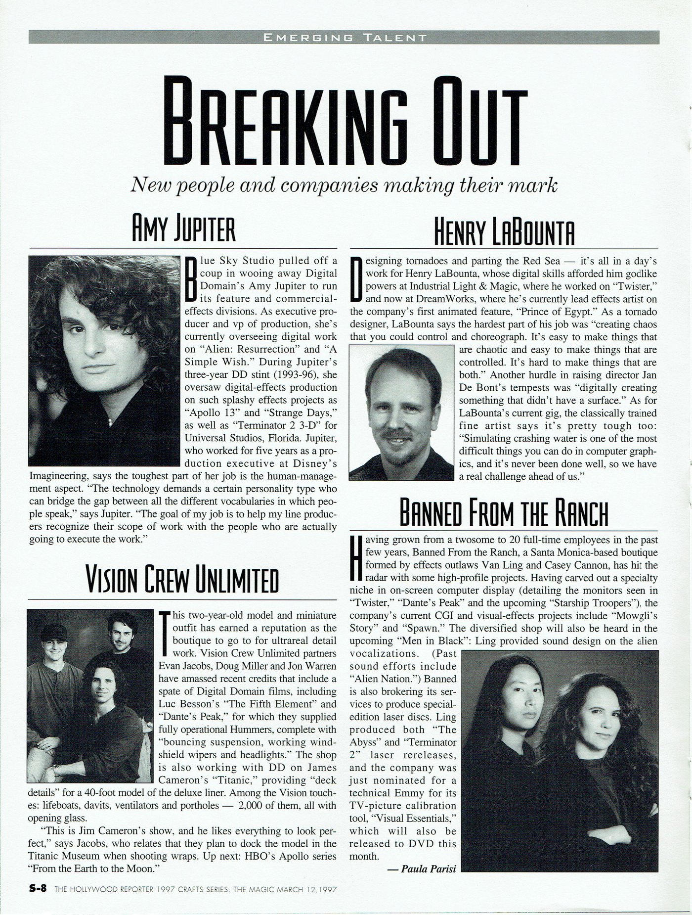 The Hollywood Reporter, March 12, 1997 cover