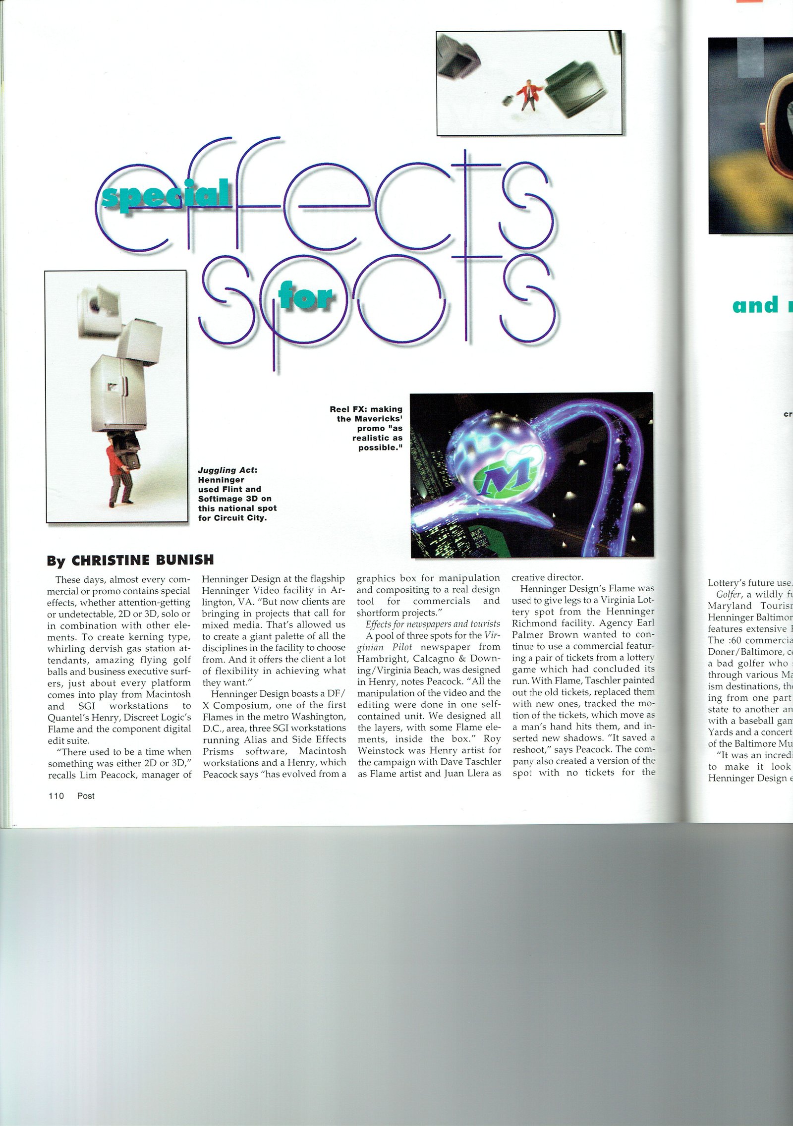 Special Effects for Spots, p. 110