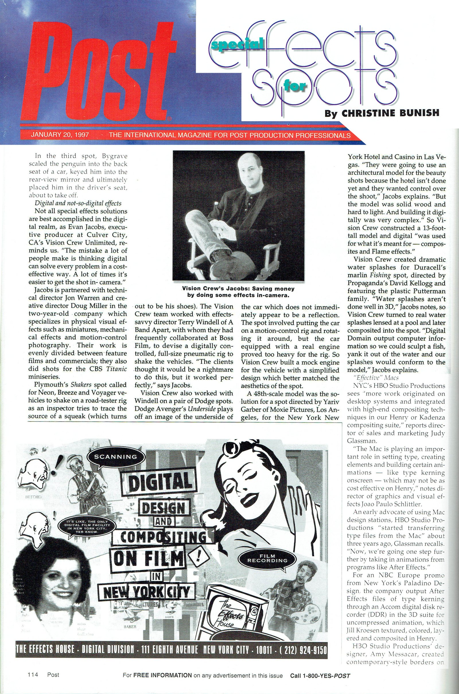 Special Effects for Spots, p. 114